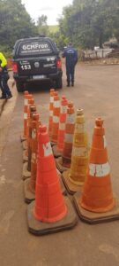 GCMFron apreende cones furtados e reforça fiscalização em Ponta Porã